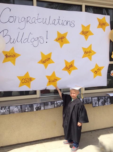 A photo of Hiatt at his Pre-school graduation